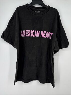 Benson Boone AMERICAN HEART Tour Black Tee with Pink Text XL